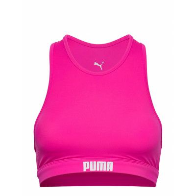 Puma Swim Women Racerback Swim Top *Villkorat Erbjudande Swimwear Bikinis Bikini Tops Bandeau Bikinitops Rosa Puma Swim