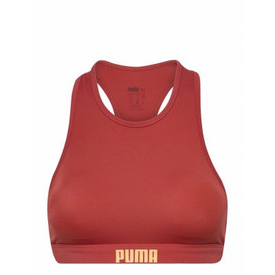 Puma Swim Women Racerback Swim Top Swimwear Bikinis Bikini Tops Bandeau Bikinitops Rosa Puma Swim