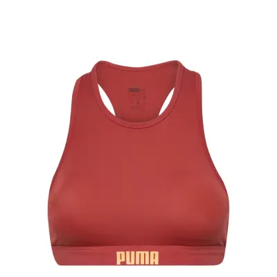 Puma Swim Women Racerback Swim Top Swimwear Bikinis Bikini Tops Bandeau Bikinitops Rosa Puma Swim