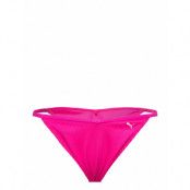 Puma Swim Women Ribbed Tanga 1P Sport Bikinis Bikini Bottoms Bikini Briefs Pink Puma Swim