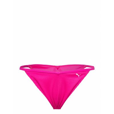 Puma Swim Women Ribbed Tanga 1P Sport Bikinis Bikini Bottoms Bikini Briefs Rosa Puma Swim