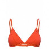 Puma Swim Women Ribbed Triangle Top Swimwear Bikinis Bikini Tops Triangle Bikinitops Orange Puma Swim