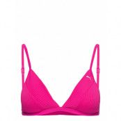 Puma Swim Women Ribbed Triangle Top Swimwear Bikinis Bikini Tops Triangle Bikinitops Rosa Puma Swim