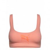 Puma Swim Women Scoop Neck Top 1P Swimwear Bikinis Bikini Tops Bandeau Bikinitops Orange Puma Swim