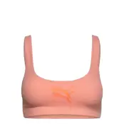 Puma Swim Women Scoop Neck Top 1P Swimwear Bikinis Bikini Tops Bandeau Bikinitops Orange Puma Swim