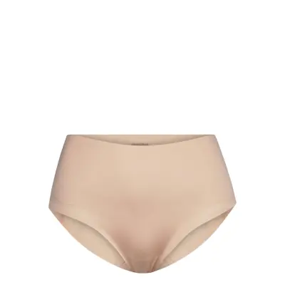Pure Light High-Waist Support Brief Lingerie Panties High Waisted Panties Beige CHANTELLE