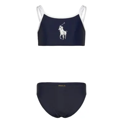 Ralph Lauren Kids Big Pony Two-Piece Swimsuit Marinblå