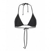 Recycled Core Solid String Bikini Top Swimwear Bikinis Bikini Tops Triangle Bikinitops Svart Ganni