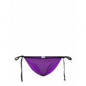 Recycled Graphic Swimwear Bikinis Bikini Bottoms Side-tie Bikinis Purple Ganni