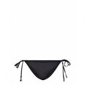 Recycled Graphic Swimwear Bikinis Bikini Bottoms Side-tie Bikinis Svart Ganni