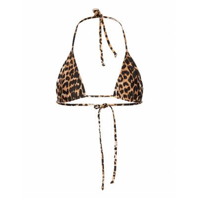 Recycled Printed Swimwear Bikinis Bikini Tops Triangle Bikinitops Brun Ganni
