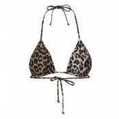 Recycled Core Printed String Bikini Top Swimwear Bikinis Bikini Tops Triangle Bikinitops Multi/mönstrad Ganni