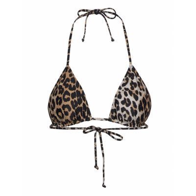 Recycled Core Printed String Bikini Top Swimwear Bikinis Bikini Tops Triangle Bikinitops Multi/mönstrad Ganni