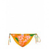 Recycled Printed Swimwear Bikinis Bikini Bottoms Side-tie Bikinis Orange Ganni