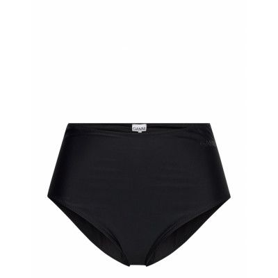 Recycled Solid Core Swimwear Bikinis Bikini Bottoms High Waist Bikinis Svart Ganni