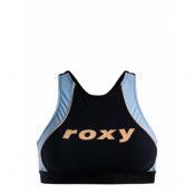 Roxy Active Crop Top Sd Swimwear Bikinis Bikini Tops Bandeau Bikinitops Black Roxy