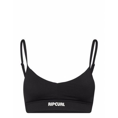 Run Swim Surf Crop Swimwear Bikinis Bikini Tops Bandeau Bikinitops Svart Rip Curl