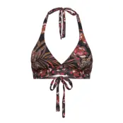 Saftey Halter Top Printed Swimwear Bikinis Bikini Tops Push-up Bikinitops Svart ODD MOLLY