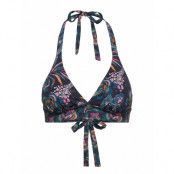 Saftey Halter Top Printed Swimwear Bikinis Bikini Tops Push-up Bikinitops Svart ODD MOLLY