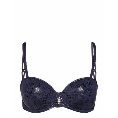 San Domino Padded Bikini Top Swimwear Bikinis Bikini Tops Wired Bikinitops Navy Marie Jo