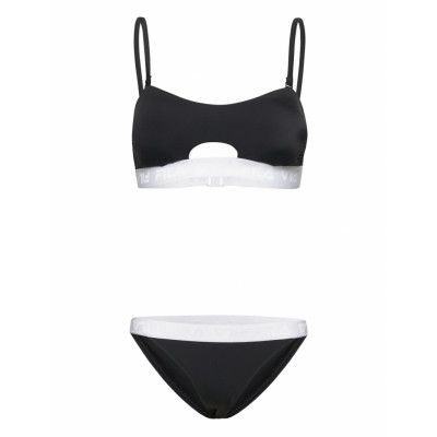 Sanming Bandeau Bikini Sport Bikinis Bikini Sets Svart FILA