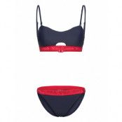 Sanming Bandeau Bikini Sport Bikinis Bikini Sets Black FILA