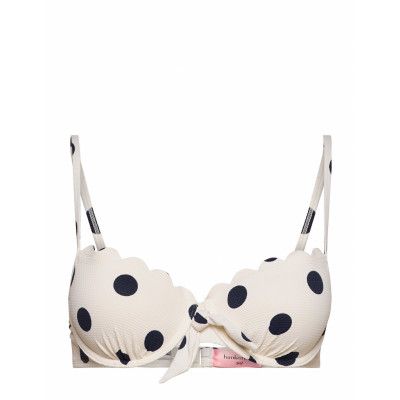 Scallop Dot Pd Swimwear Bikinis Bikini Tops Wired Bikinitops Vit Hunkemöller