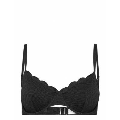 Scallop Glam Uf Swimwear Bikinis Bikini Tops Wired Bikinitops Svart Hunkemöller