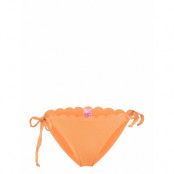 Scallop Lurex Cheeky T Swimwear Bikinis Bikini Bottoms Side-tie Bikinis Orange Hunkemöller