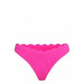 Scallop Lurex High Leg R Swimwear Bikinis Bikini Bottoms Bikini Briefs Pink Hunkemöller