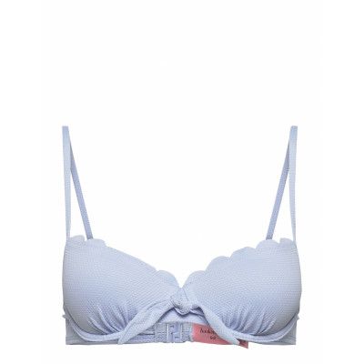 Scallop Pd Swimwear Bikinis Bikini Tops Wired Bikinitops Blå Hunkemöller