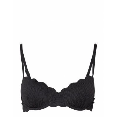 Scallop Pd Swimwear Bikinis Bikini Tops Wired Bikinitops Black Hunkemöller