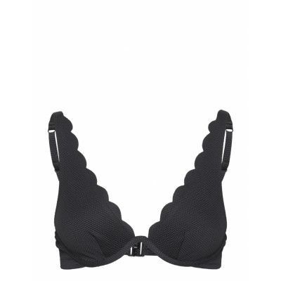 Scallop Up Swimwear Bikinis Bikini Tops Wired Bikinitops Svart Hunkemöller