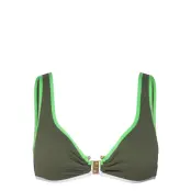Seafolly Beach Bound Ring Front Tank - Khaki green - 42