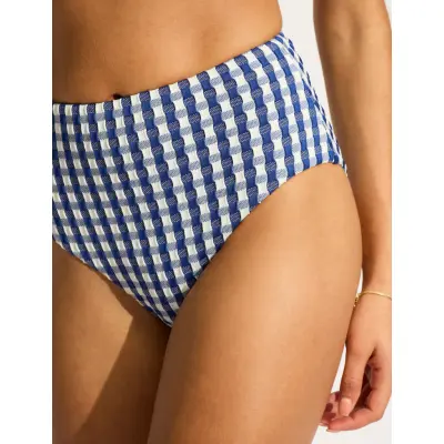 Seafolly Bella High Waisted Pant - Blue - 40