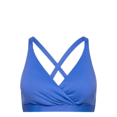 Seafolly F Cross Front Bra Swimwear Bikinis Bikini Tops Triangle Bikinitops Blå Seafolly