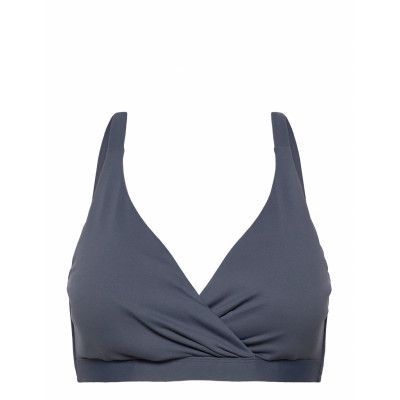 Seafolly F Cross Front Bra Swimwear Bikinis Bikini Tops Triangle Bikinitops Blå Seafolly