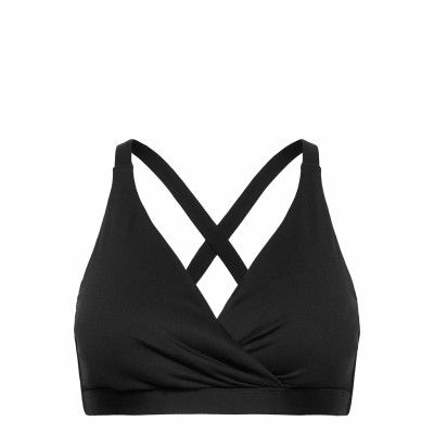 Seafolly F Cross Front Bra Swimwear Bikinis Bikini Tops Triangle Bikinitops Svart Seafolly