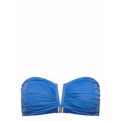 Seafolly Ruched Bandeau Swimwear Bikinis Bikini Tops Bandeau Bikinitops Blå Seafolly