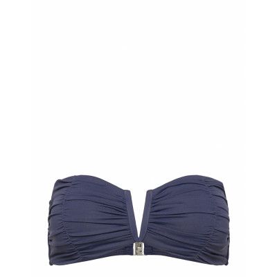 Seafolly Ruched Bandeau Swimwear Bikinis Bikini Tops Bandeau Bikinitops Blå Seafolly
