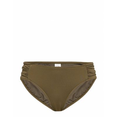 Seafolly Ruched Side Retro Swimwear Bikinis Bikini Bottoms Bikini Briefs Grön Seafolly