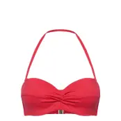 Seafolly Twist Front Bustier Bandeau Swimwear Bikinis Bikini Tops Bandeau Bikinitops Röd Seafolly