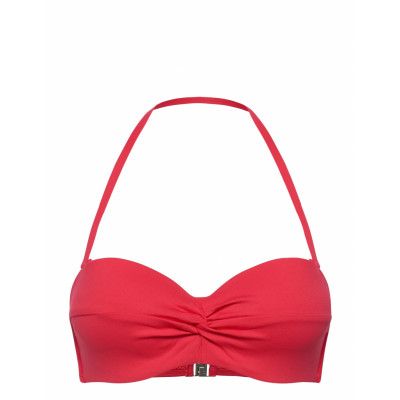 Seafolly Twist Front Bustier Bandeau Swimwear Bikinis Bikini Tops Bandeau Bikinitops Röd Seafolly
