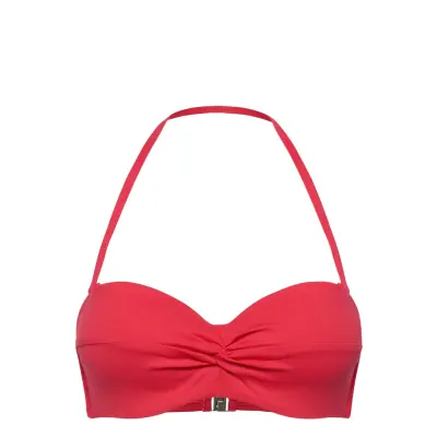 Seafolly Twist Front Bustier Bandeau Swimwear Bikinis Bikini Tops Bandeau Bikinitops Röd Seafolly