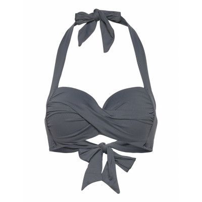 Seafolly Twist Soft Cup Halter Swimwear Bikinis Bikini Tops Wired Bikinitops Grå Seafolly