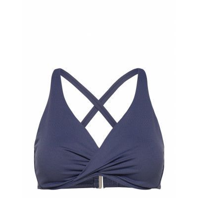 Seafolly Wrap Front F Cup Bra Swimwear Bikinis Bikini Tops Triangle Bikinitops Blå Seafolly