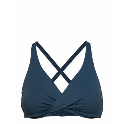 Seafolly Wrap Front F Cup Bra Swimwear Bikinis Bikini Tops Triangle Bikinitops Blå Seafolly
