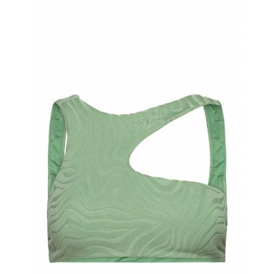Second Wave Assymetrical Tank Swimwear Bikinis Bikini Tops Bandeau Bikinitops Grön Seafolly