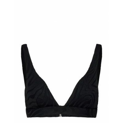 Second Wave Longline Tri Swimwear Bikinis Bikini Tops Triangle Bikinitops Svart Seafolly