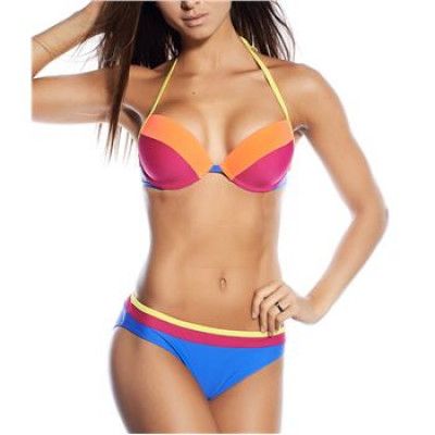 Seekers Push Up Bikini Set Block Blue * Fri Frakt *